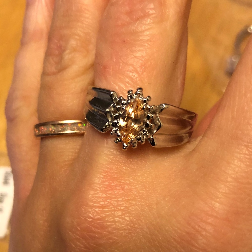 Beautiful peach colored ring